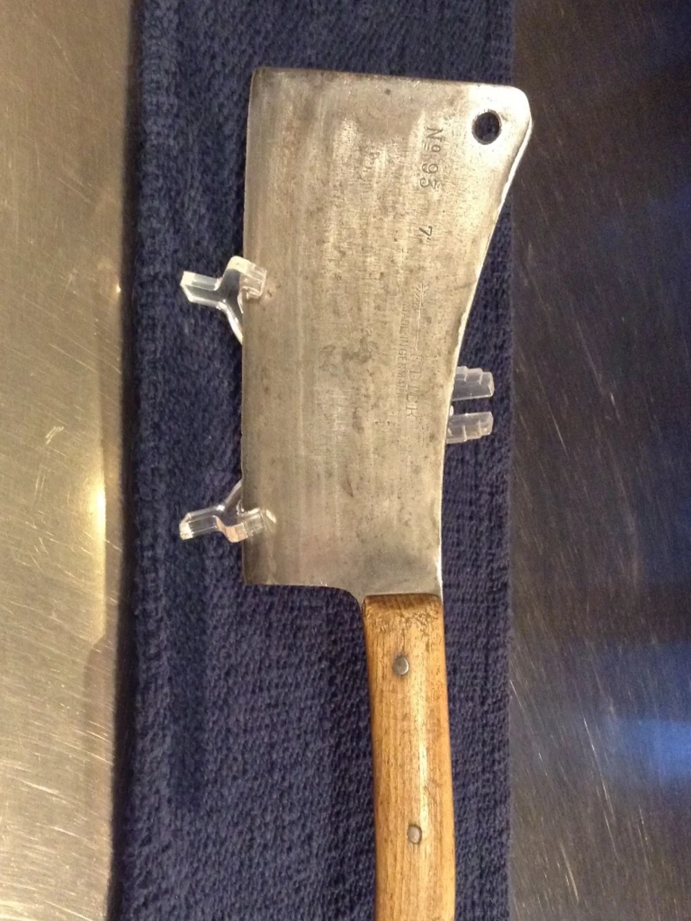 Rare Antique F. DICK No. 93 Meat Cleaver 7